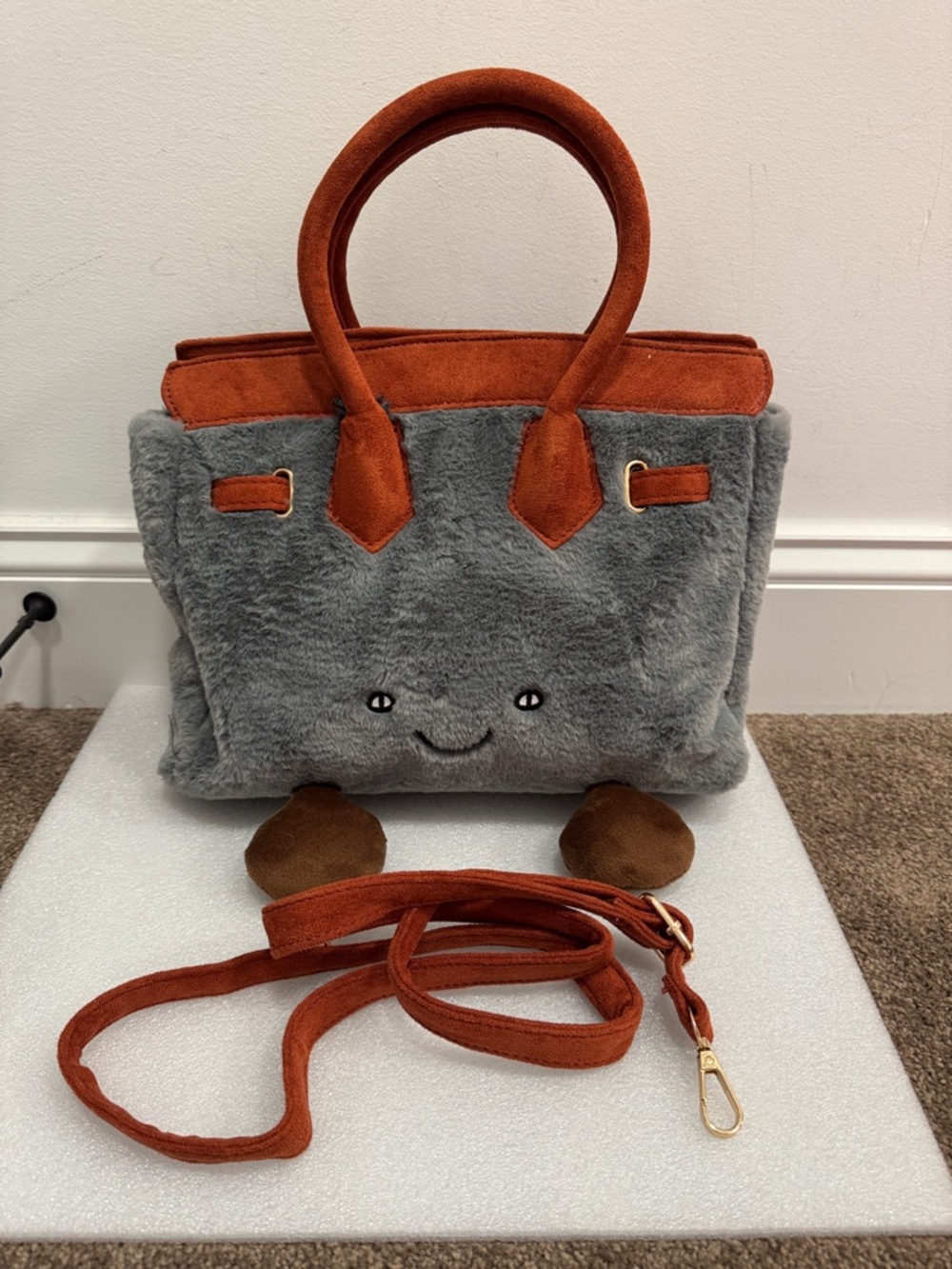 Kawaii plush crossbody tote shoulder bag purse - Picture 1 of 9